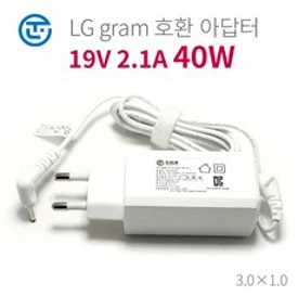 노트옵션 LG gram 노트북 호환 아답터 19V 2.1A 40W&#44; ADS-40MSG-19 19040GPK