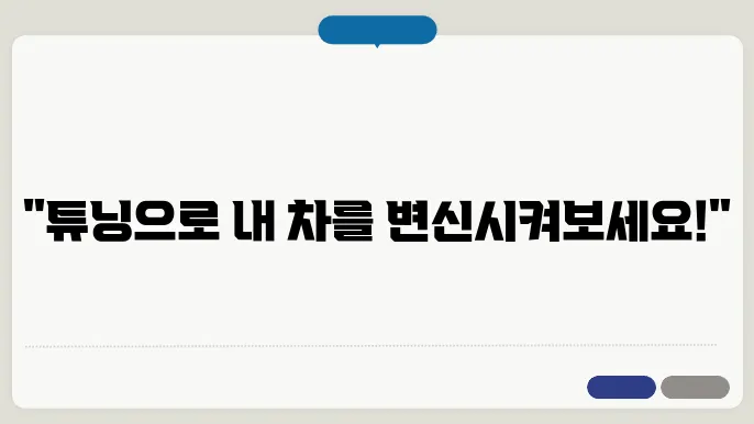 자동차 튜닝 종류