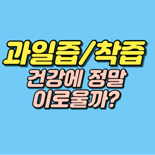 과일즙 효능 부작용