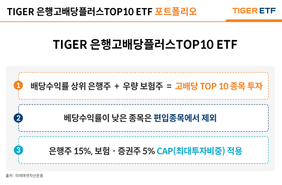 TIGER 은행고배당플러스TOP10 구성종목