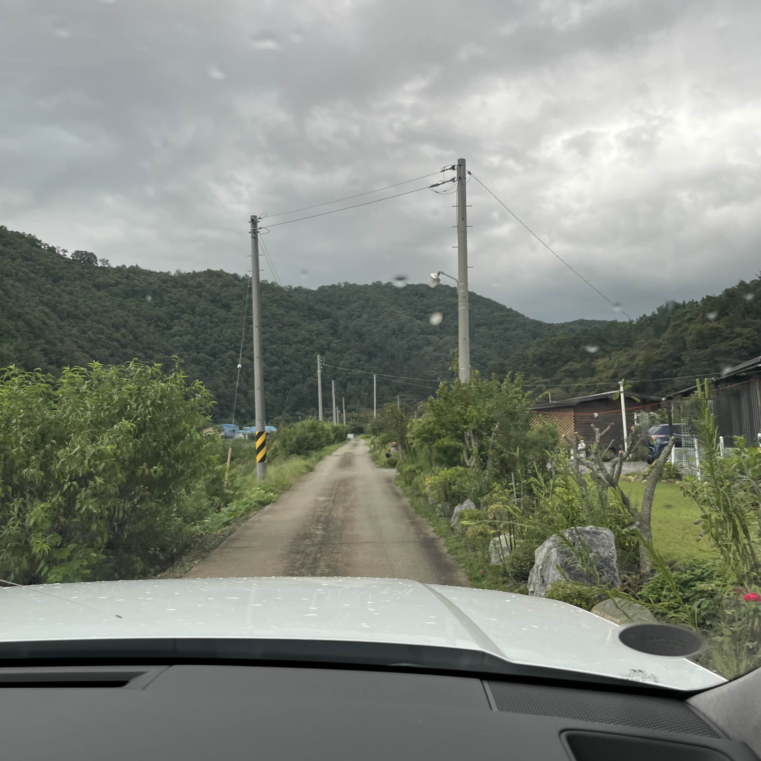 논산 별바라기 캠핑장 들어가는 길