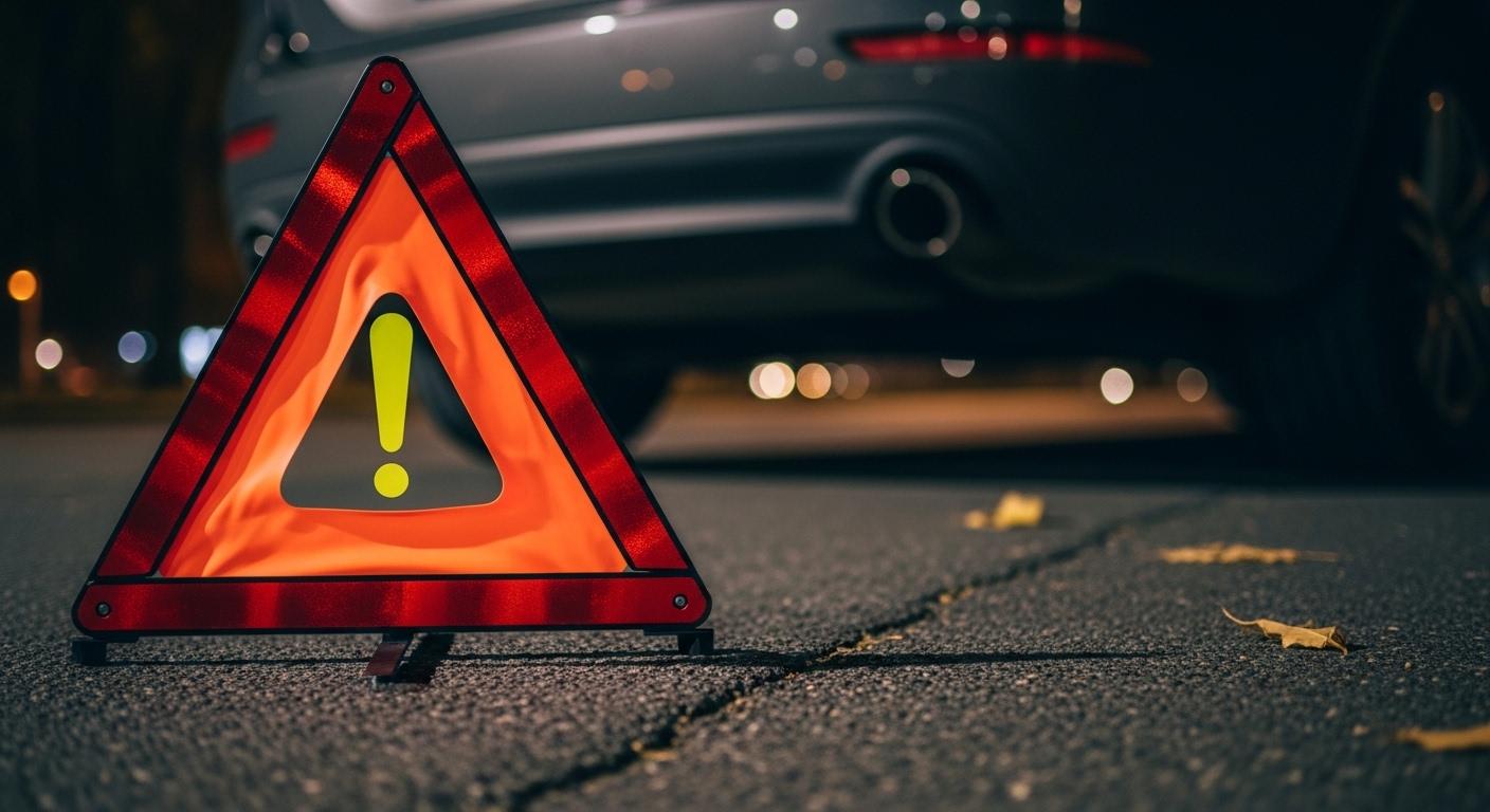 자동차 경고등 삼각형 느낌표