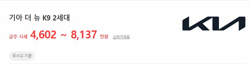 더 뉴 K9 2세대 중고차