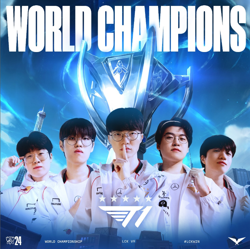 SKT T1 월즈 우승 포스터