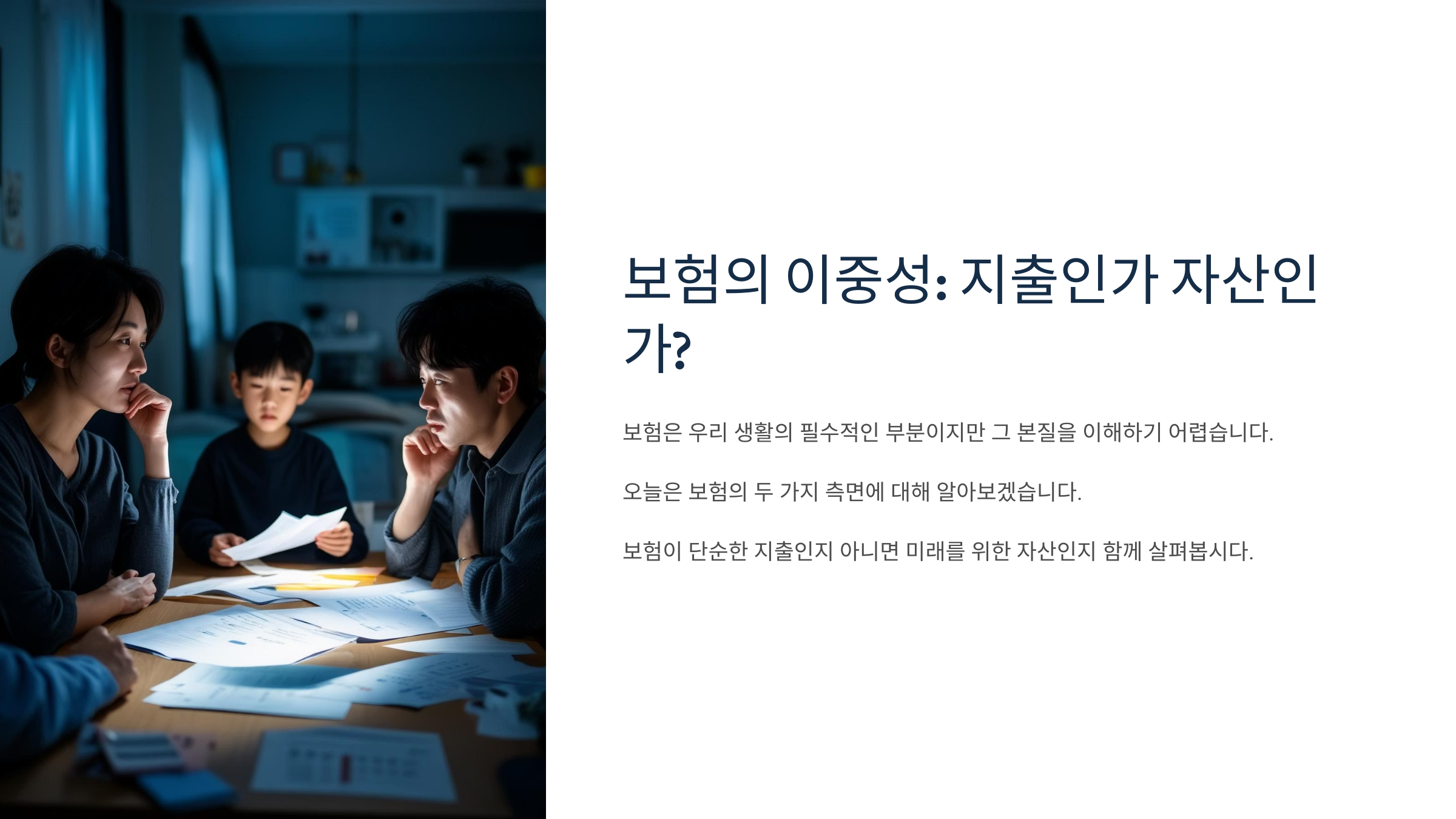 보험의 진실, 지출과 자산 구분법