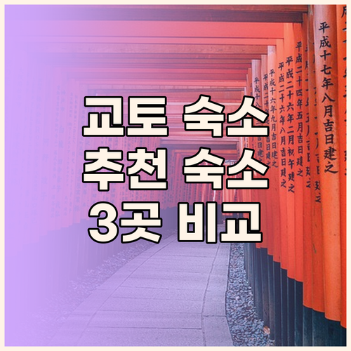 교토 여행, 어디서 묵을까? 우메코지