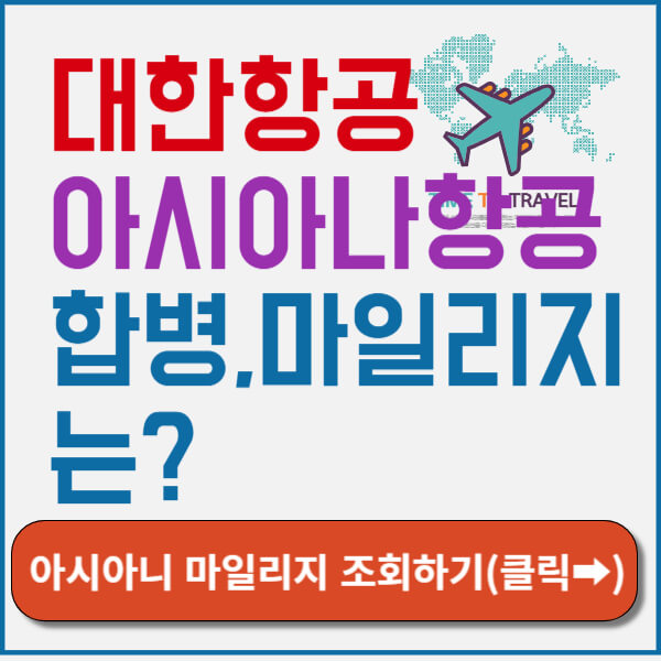 대한항공 아시아나 합병 마일리지 썸네일