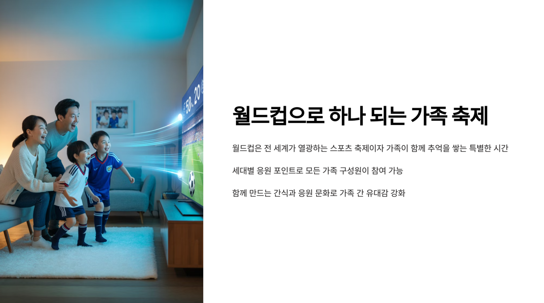 월드컵으로 하나 되는 가족 축제