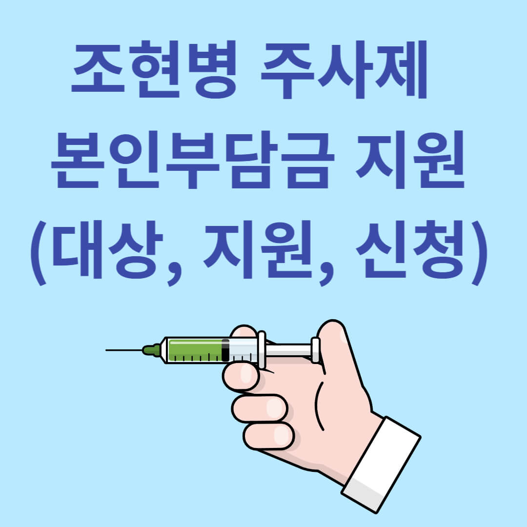 조현병(정신분열병) 치료제(주사제) 본인부담금 지원