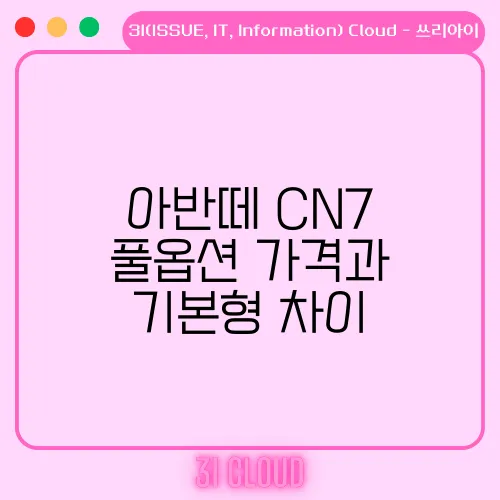 아반떼 CN7 풀옵션 가격과 기본형 차이