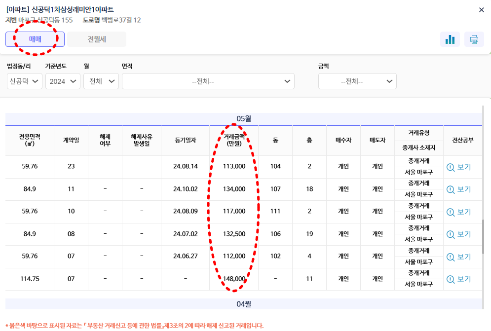 국토부 아파트실거래가 조회 방법