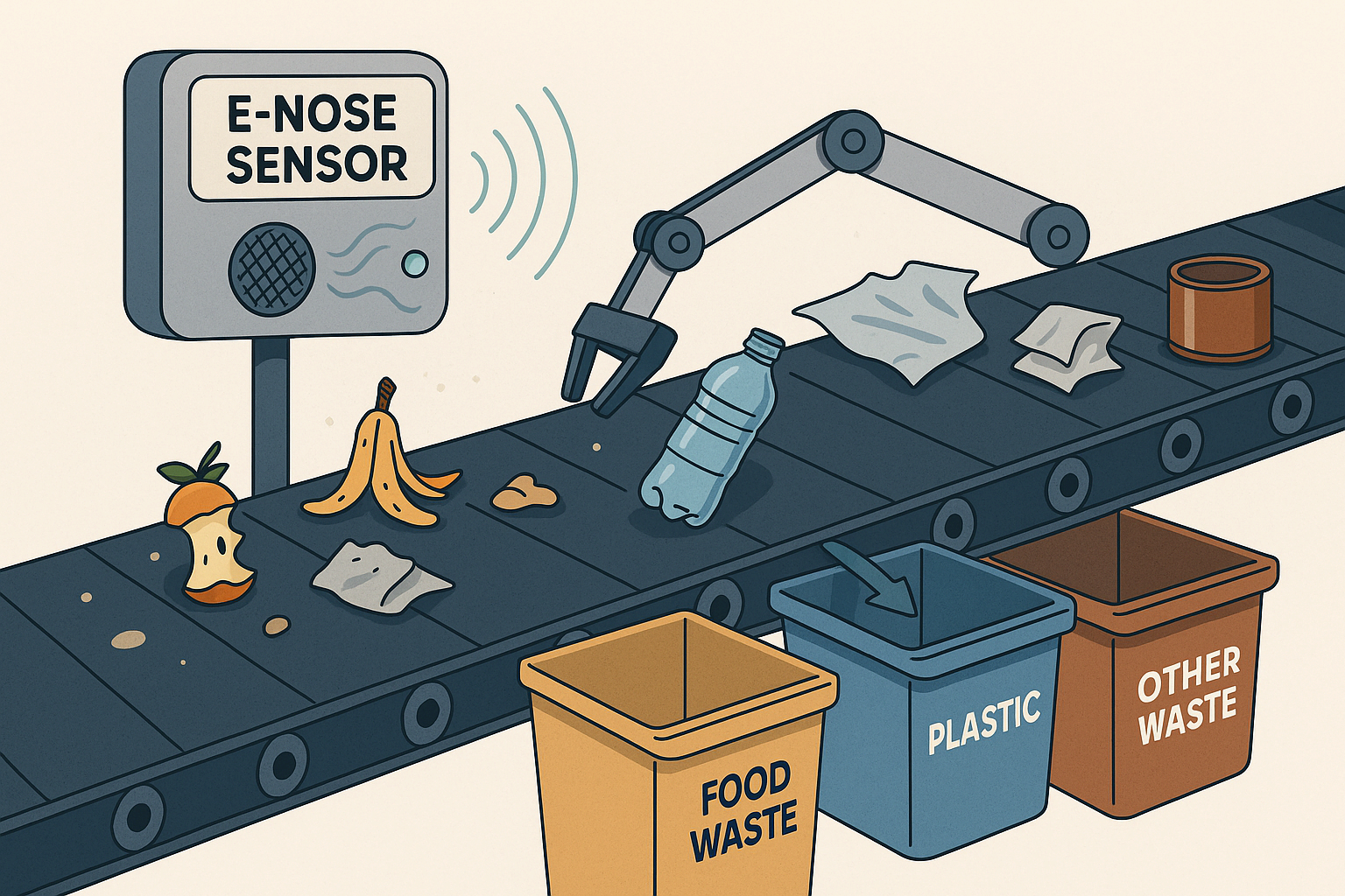 전자코가 부착된 공공 수거소 자동화 분류 시스템