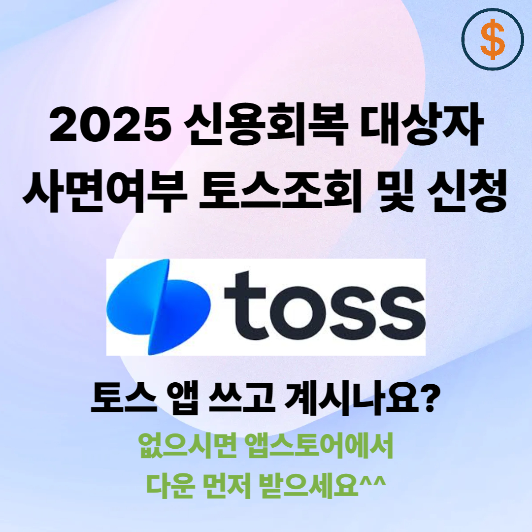 신용회복 대상자 사면 토스 조회 안내, 조회이후 실행절차