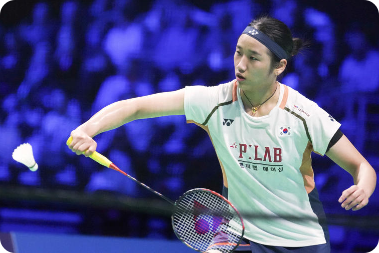 안세영이 경기를 펼치고 있다. [사진=AP, 뉴시스]