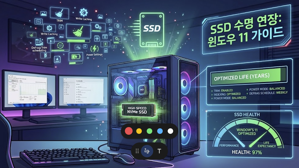"내 SSD는 안전할까?" 수명 연장을 위한 윈도우 11 최적화 완벽 가이드