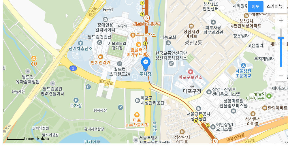 홈플러스 상암점 주차장 지도