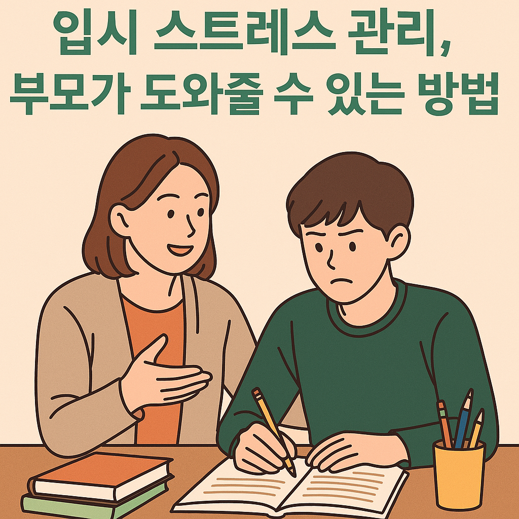 입시 스트레스 관리, 부모가 도와줄 수 있는 방법