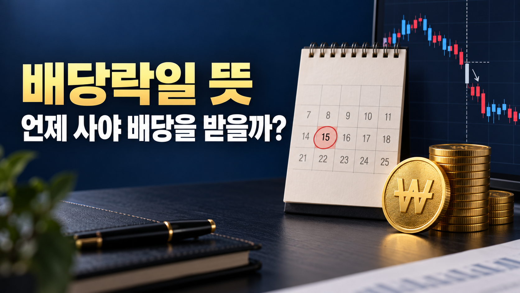 배당락일 뜻과 언제 사야 배당을 받는지 설명하는 대표 이미지