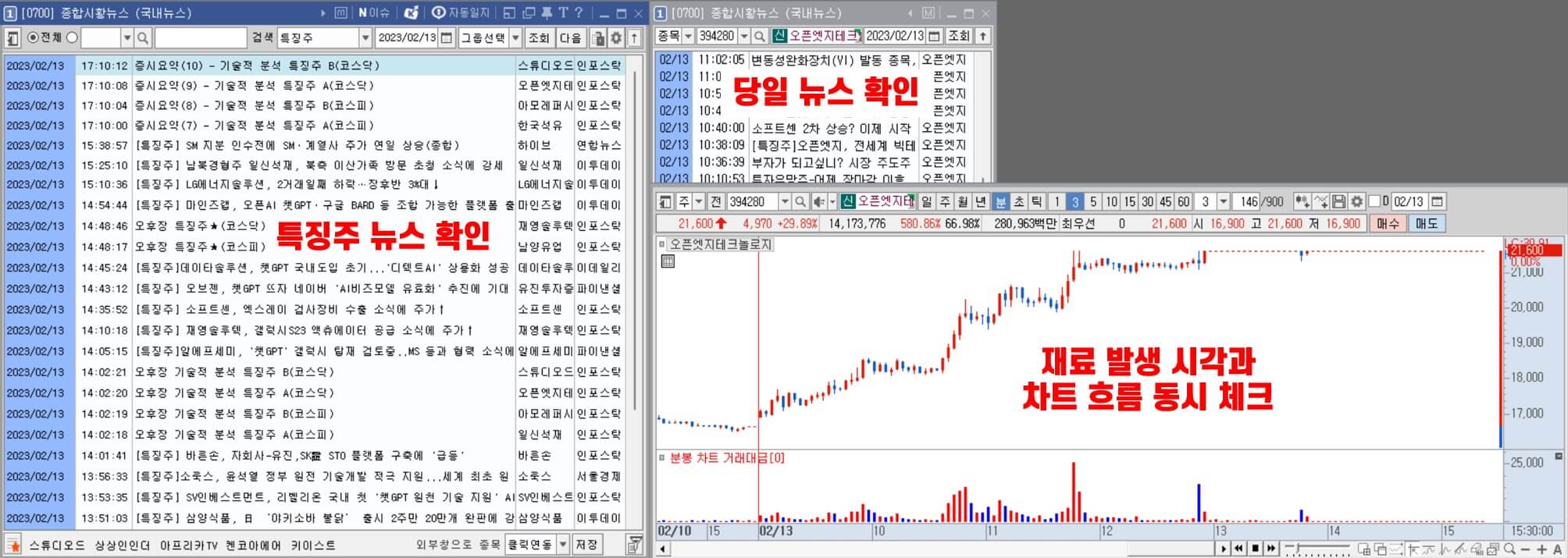 재료 모니터링 세팅