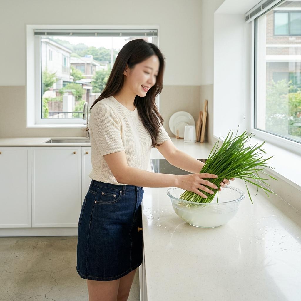 입 냄새 걱정 없이 달래 먹는 세척 방법