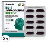 엔젯오리진 하이큐 포스파티딜세린 징코 800 40g, 50정, 2개