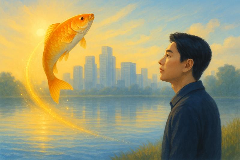 잉어가 나오는 꿈의 의미와 해몽: 잉어 잡는 꿈부터 황금잉어, 큰 잉어, 태몽까지 (붕어꿈과 비교)