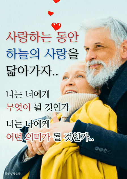 눈부신 햇살 아래서 따뜻하게 포옹하는 중년 부부