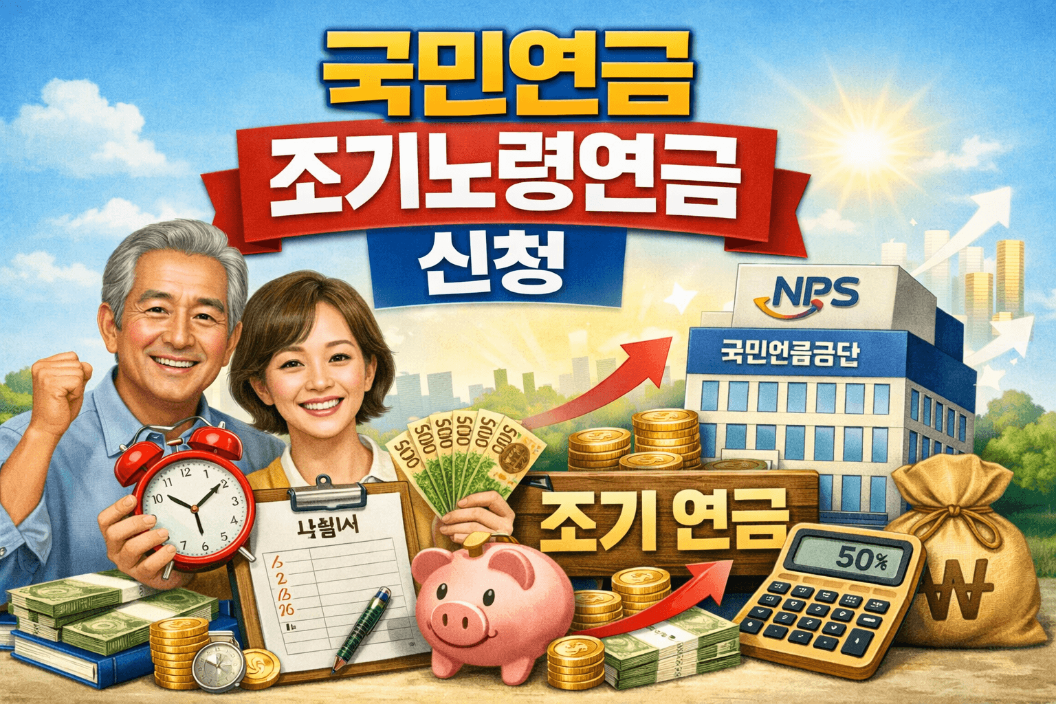 국민연금 조기노령연금 신청 방법｜최대 5년 당겨 받고 손해 안 보는 소득 조건