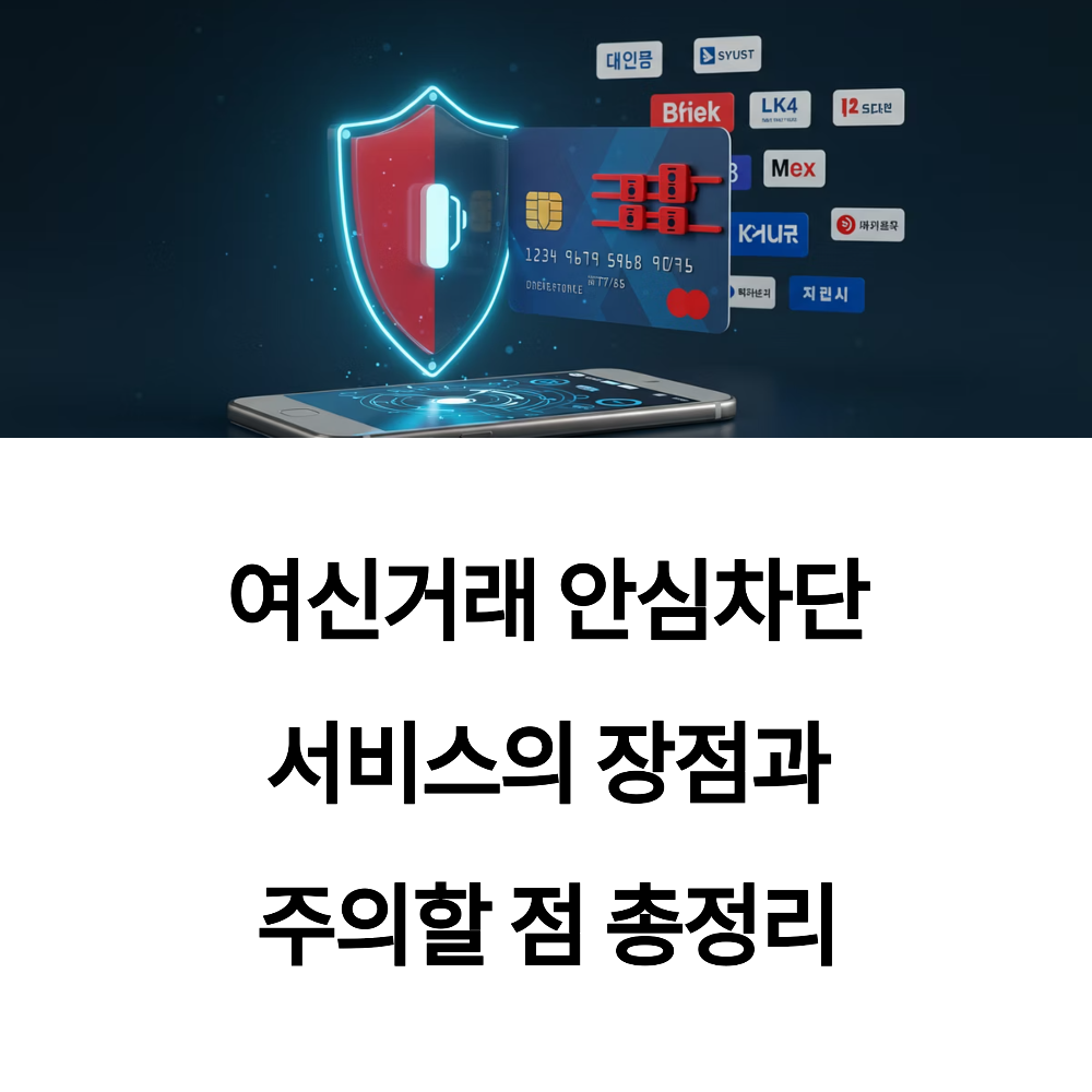 여신거래 안심차단 서비스의 장점과 주의할 점 총정리