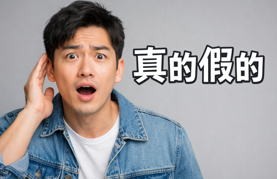 중국어로 정말이야 真的假的