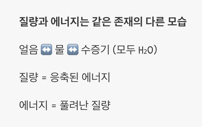 질량과 에너지는 '같은 존재'다