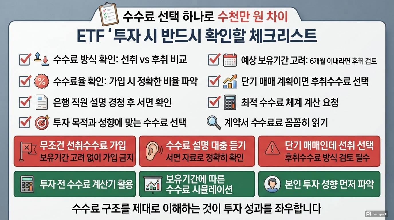 은행 ETF 투자 시 반드시 확인할 사항