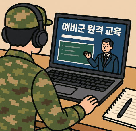 예비군 원격 교육 훈련 방법 관련된 이미지