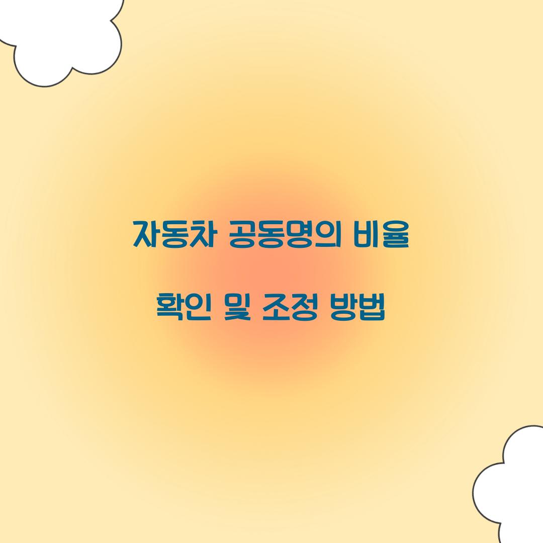 자동차 공동명의 비율