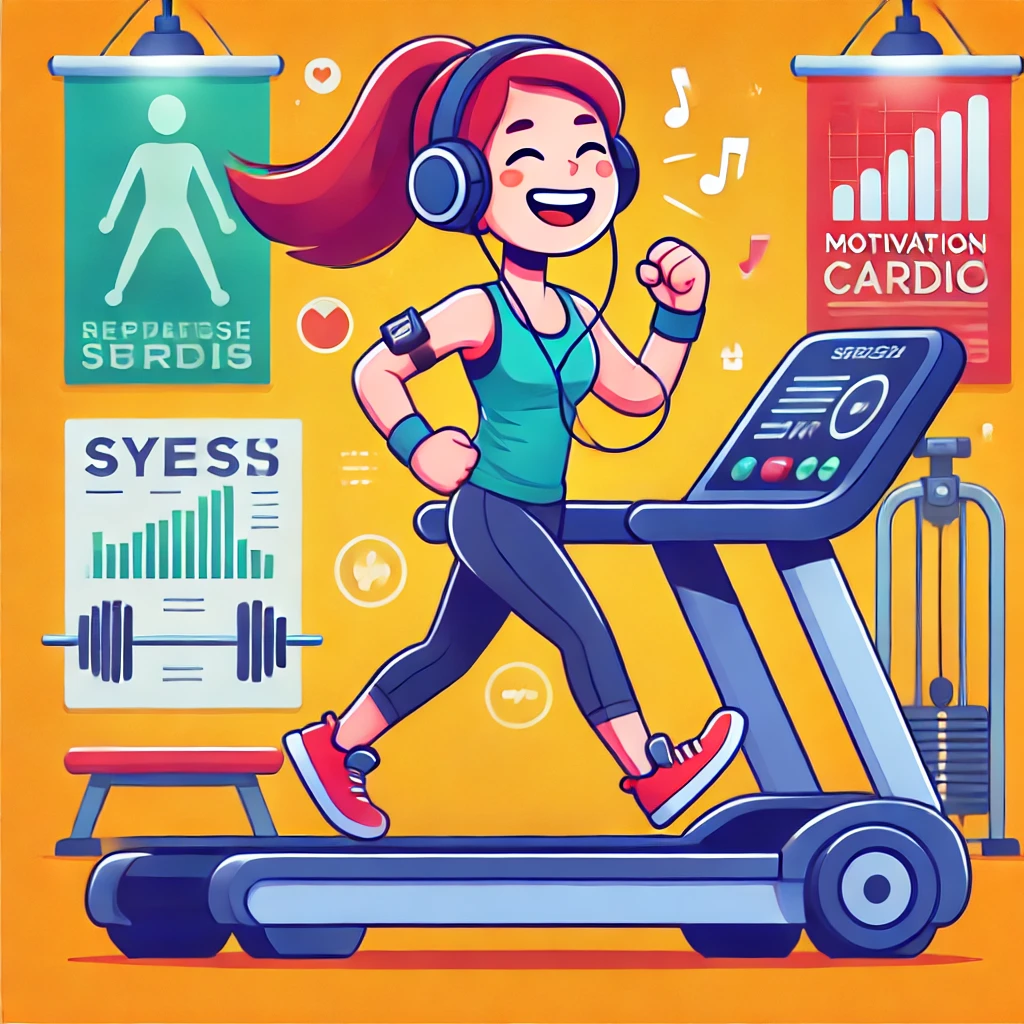 유산소 하는 모습