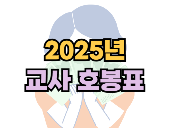 2025년 교사 호봉표