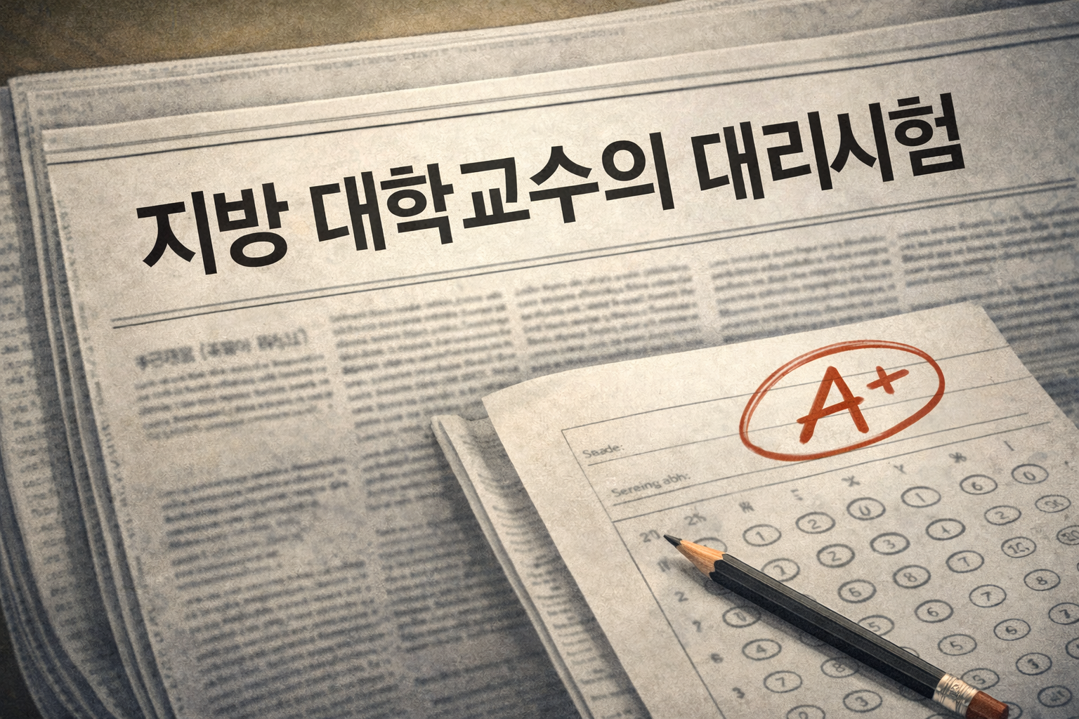 지방 사립대, 대학교수, 대리시험,