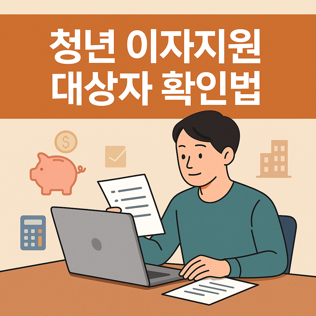 청년 이자지원 대상자 확인법