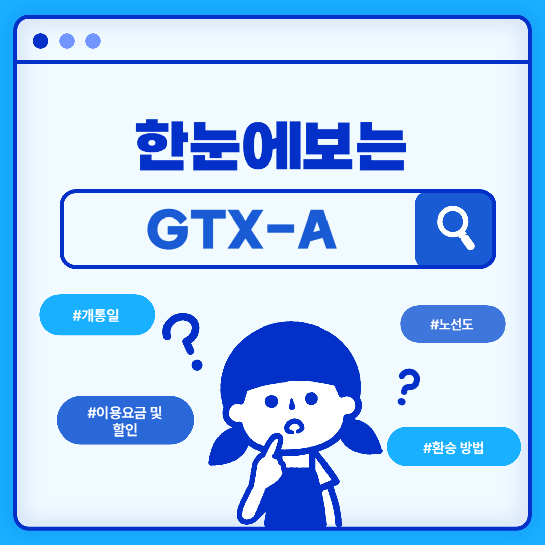 GTX-A 개통 노선도 이용요금 할인 환승 방법 시간표