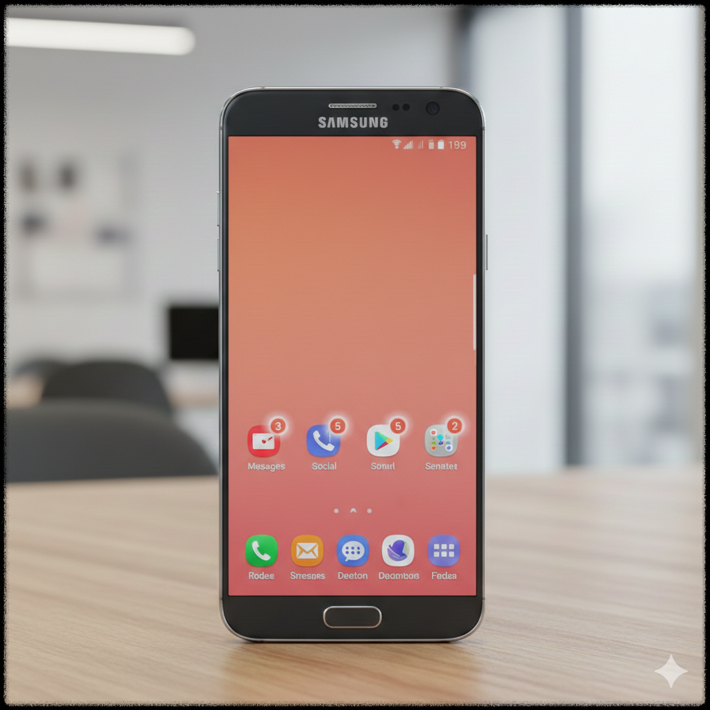 정상적으로 알림이 표시되고 있는 스마트폰의 모습