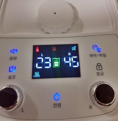 대설쏄틱 분리난방 슬림 매트 조작버튼