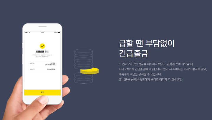 카카오뱅크-긴급출금-설명글