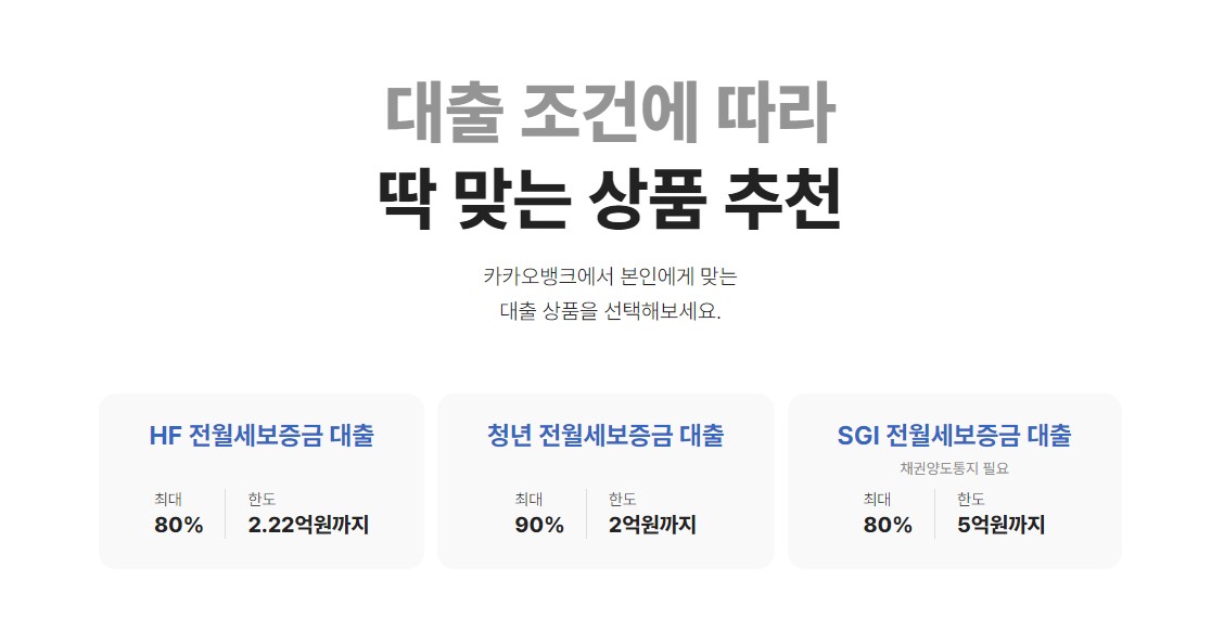 카카오뱅크 전세자금대출 자격조건 금리 서류