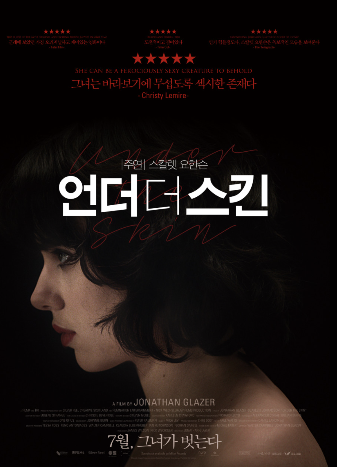 언더 더 스킨 리뷰 (외계인 정체성, 인간 관찰 시선, 껍질 벗기 상징)