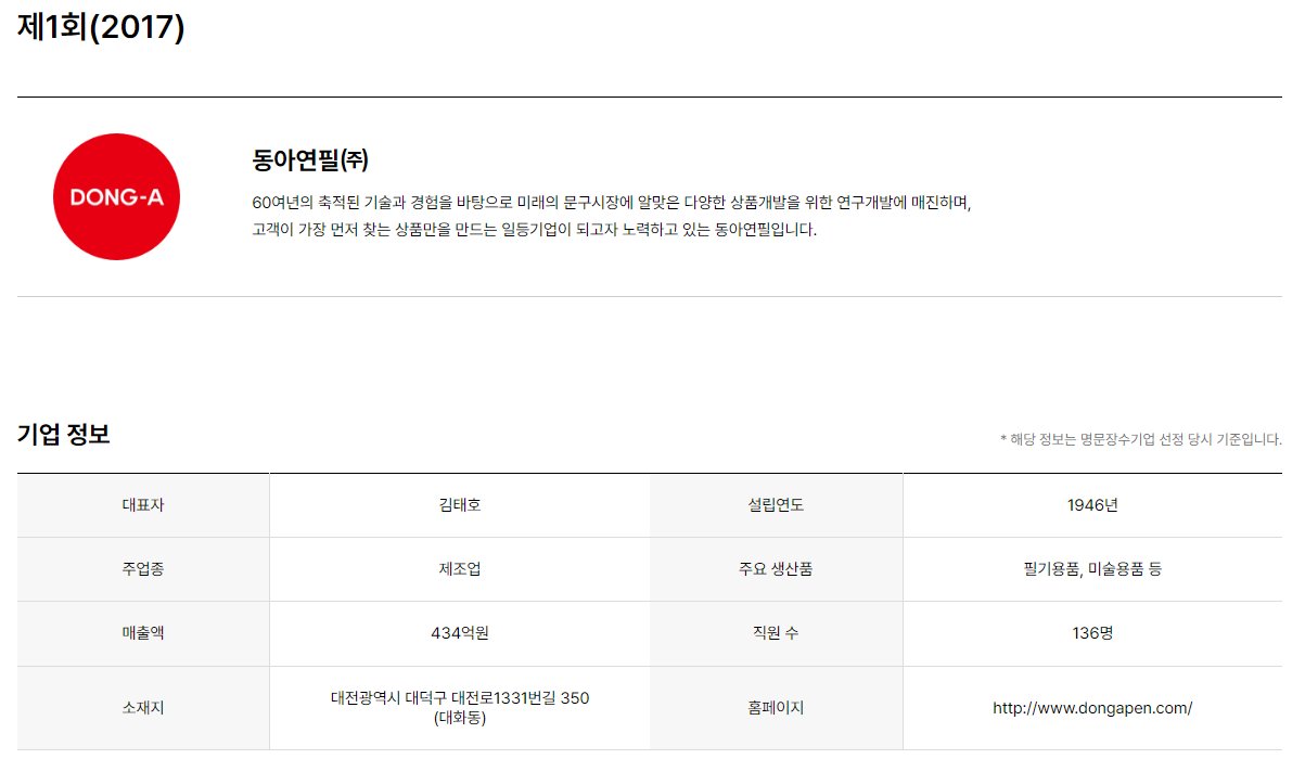 동아연필 기업소개