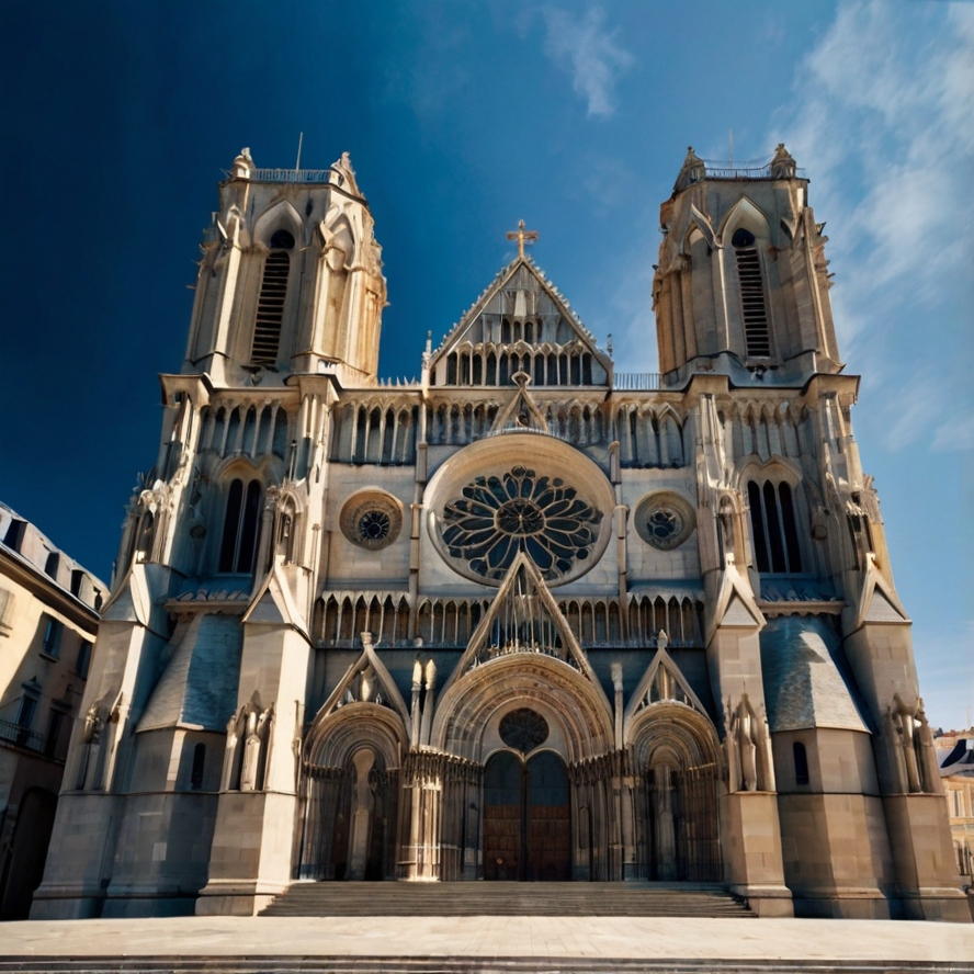 몽펠리에 명소 생 피에르 대성당을 묘사한 이미지