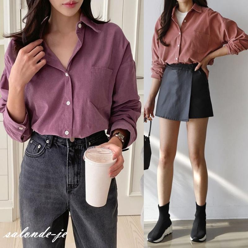여자 골덴남방 코듀로이셔츠 화이트셔츠 여성겨울셔츠 블라우스