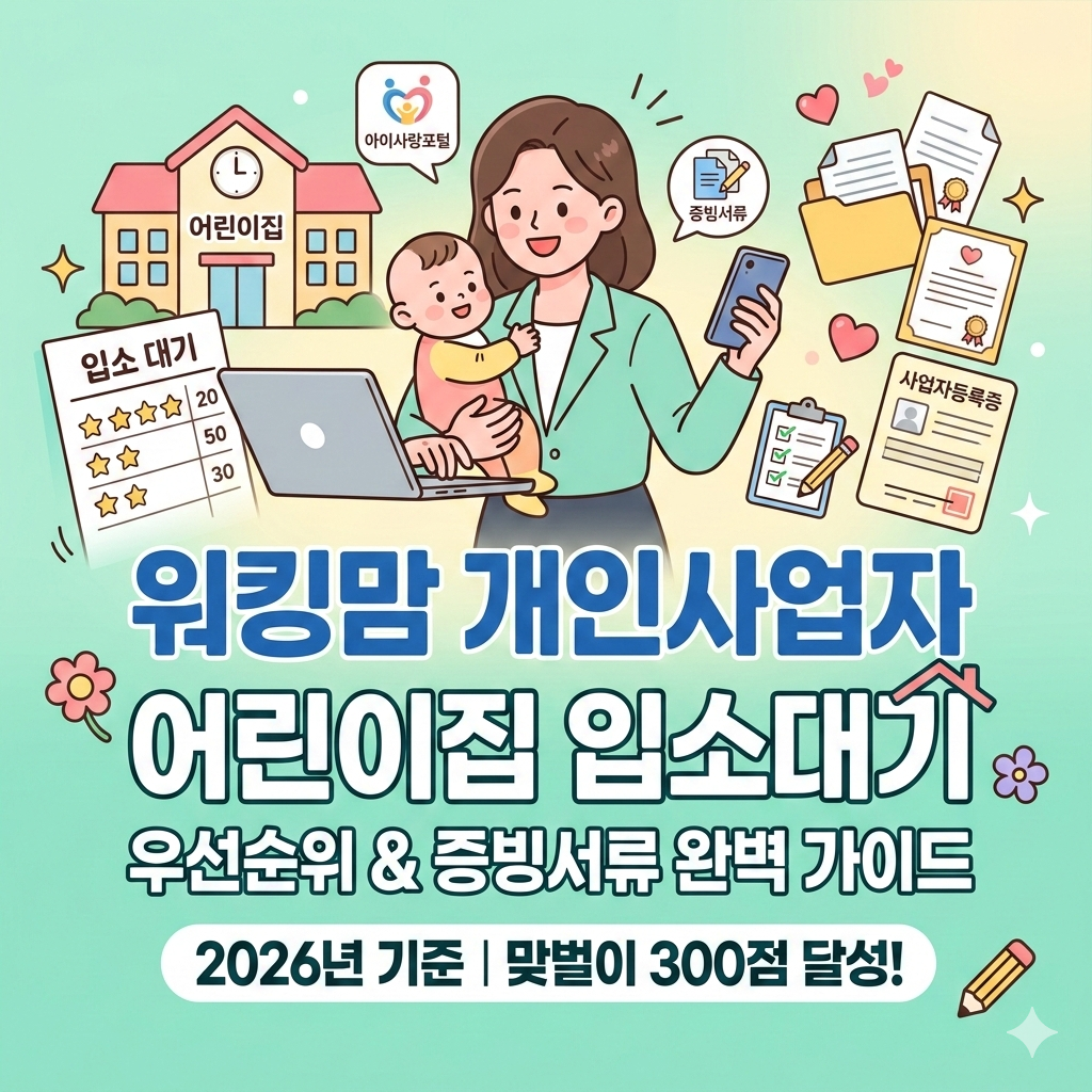 워킹맘 개인사업자 어린이집 입소대기 우선순위 완벽 가이드