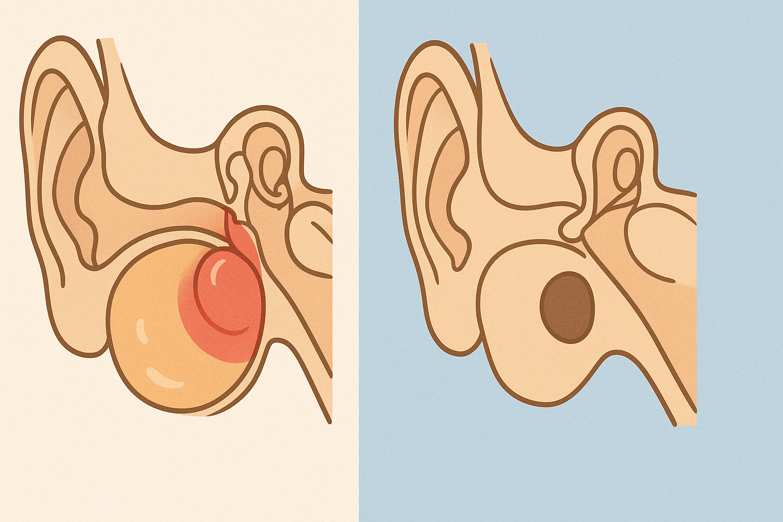 중이염과 고막 천공 차이 (청력저하, 분비물, 고열)