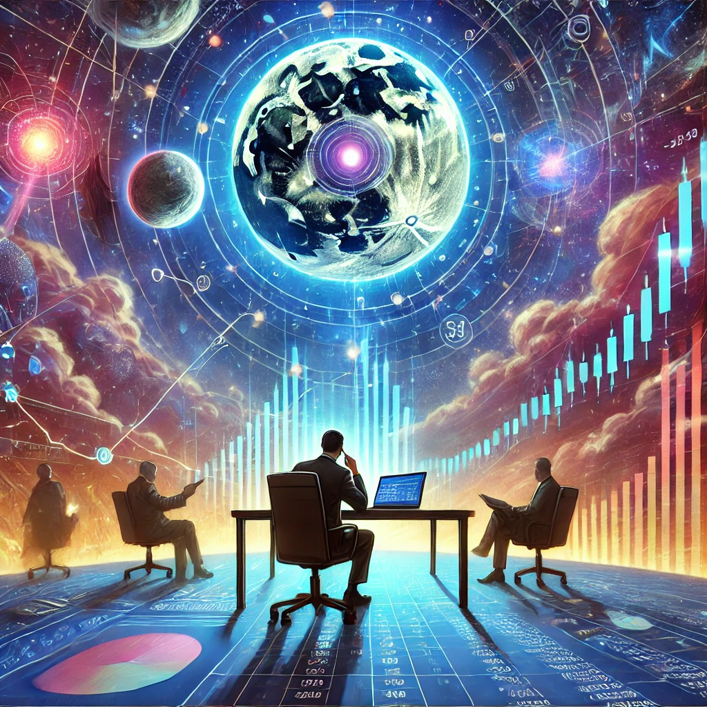 증권 거래소의 가상 이미지